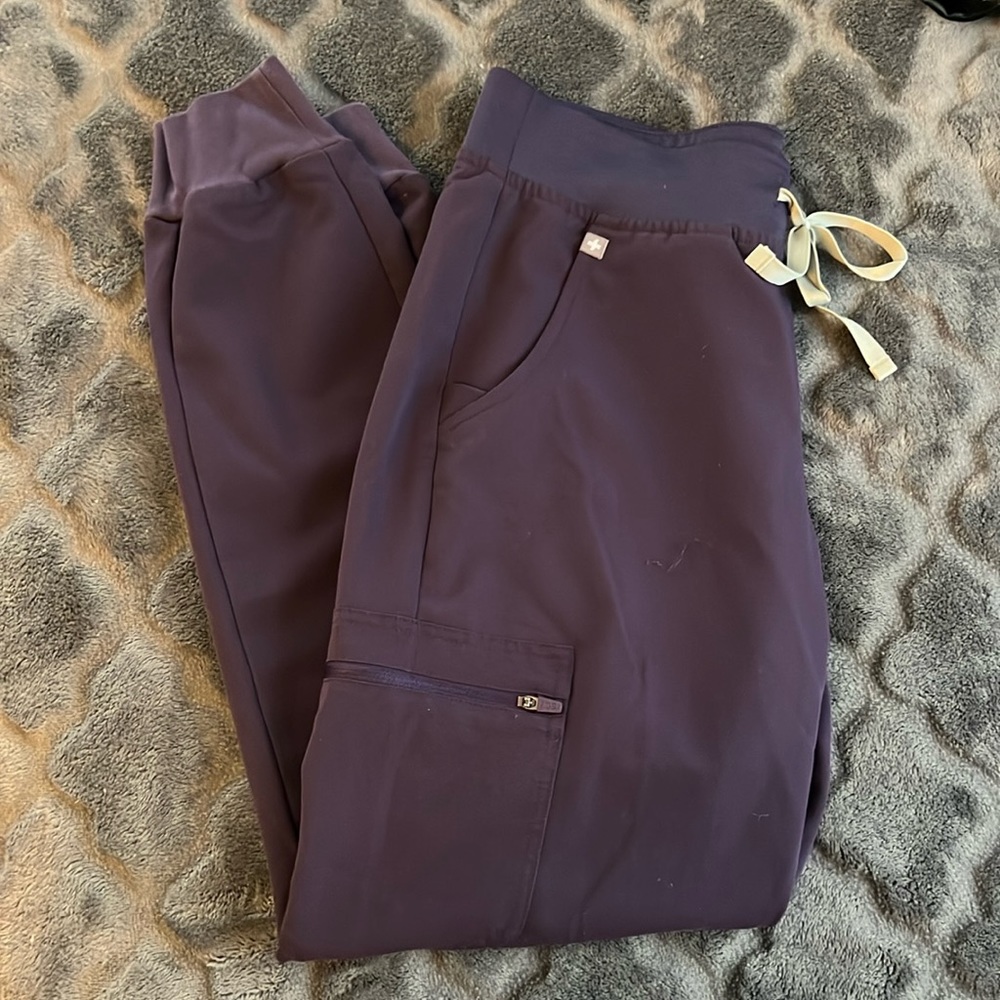 Figs Technical Collection Dark Purple Scrub Pants SIZE S
